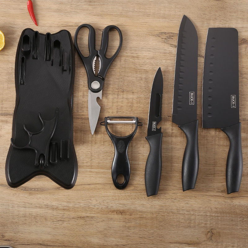 Black Steel Kitchen Knife Combination – Cut Through the Darkness