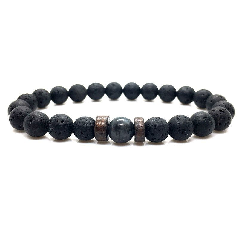 Black Volcanic Stone Bracelet