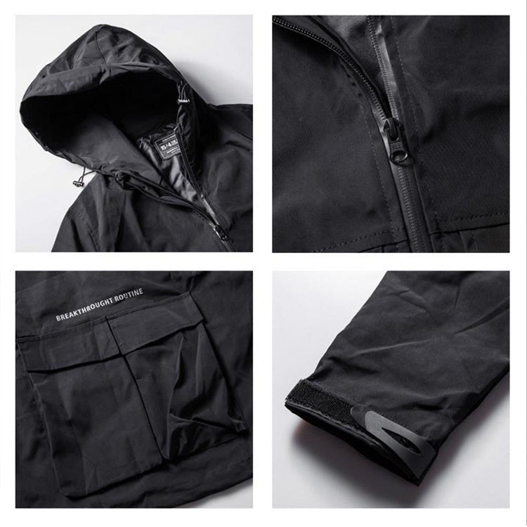 Shadow Walker Wind Jacket – Embrace the Elements in Black